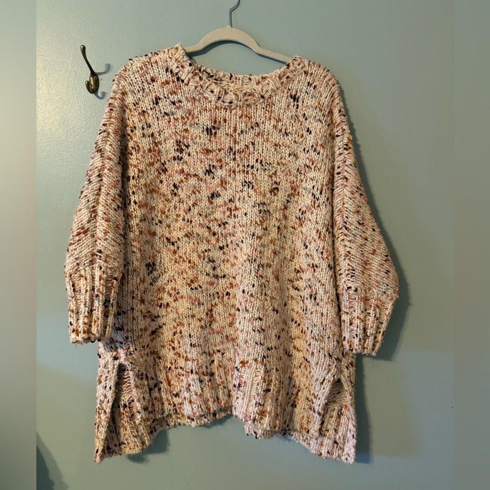 LOU & GREY for LOFT flecked chenille sweater